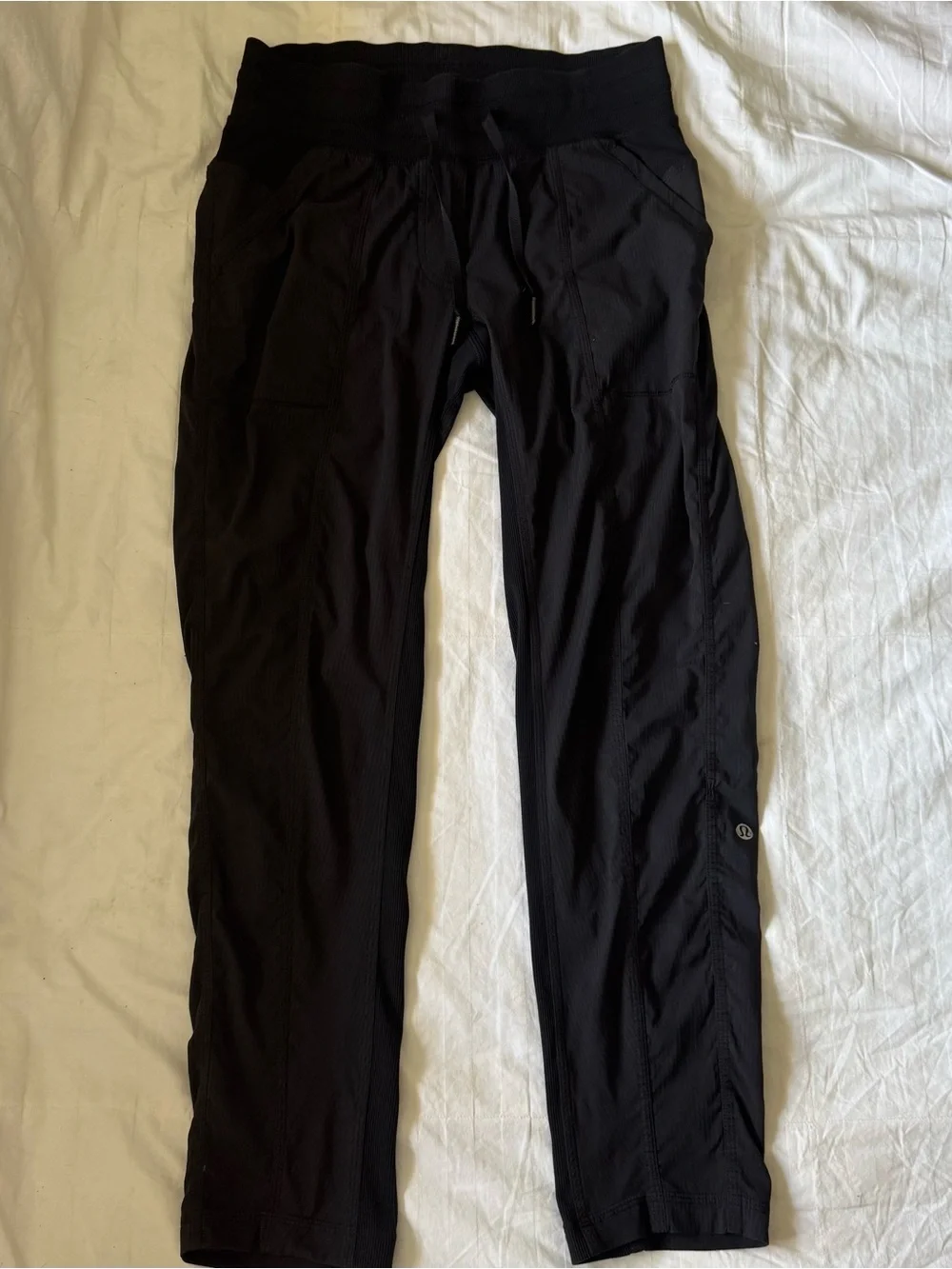 Lululemon Dance Studio Mid-Rise Pant Regular Size 6 Black Drawstring Waist